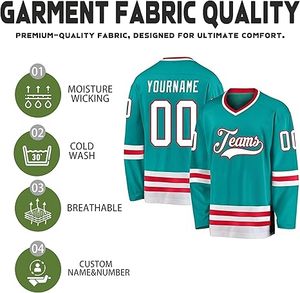2025 camiseta de hockey sobre hielo de secado rápido sublimada personalizada para hombres uniforme deportivo de manga larga OEM Teamwear suministro de fábrica - Product Image 3