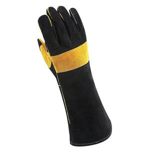 Gants de travail en cuir de haute qualité, protecteurs et imperméables pour la conduite et la soudure, gants doublés en polaire pour l'usine, gants enduits - Product Image 4