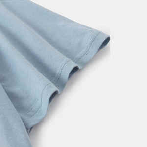 100% coton T-shirt poids lourd personnalisé sur des T-Shirts de taille plus T-shirt surdimensionné à col montant uni vierge pour hommes - Product Image 3