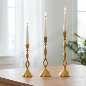 Bougeoir traditionnel en aluminium noir décoration de la maison confortable Festival ambiance aux chandelles réunions de famille qualité d'exportation - Product Image 6