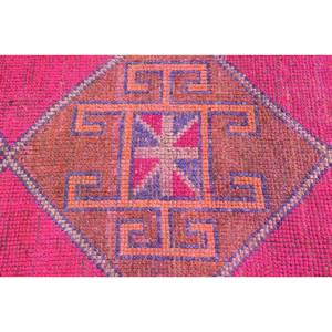 Tapis Turc Vintage Grande Surface 3.3 X 10.8ft Classique Rose Orange Patchwork Puzzle Couloir Motif Laine PVC Latex Tapis de Chambre - Product Image 5