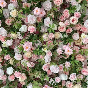 Customize Wedding Decoration Supplies Flower Wall Backdrop Panel Artificial Rose Flower Centerpiece Flower For Wedding Party Ban