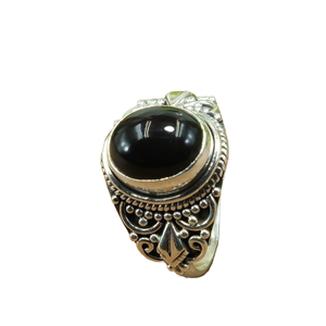 Anillo de Ónice Negro Natural, Anillo de Plata de Ley 925, Anillo de Declaración, Anillo de Promesa, Anillo de Diseño Hecho a Mano, Anillo de Piedras Preciosas, Joyería de Ónice Negro - Product Image 1