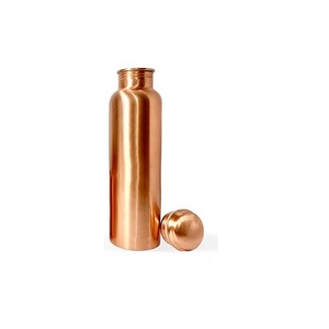 Pure Copper Bottle Shine Finished for Water Drinking <b>Office</b> & School Use Leak Proof Copper Bottle - Product Image 1
