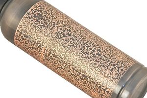 Bouteille imprimée en cuivre unique fabriquée à la main étanche et idéale pour les voyages de fitness et l'utilisation quotidienne Bouteille imprimée en cuivre écologique - Product Image 6