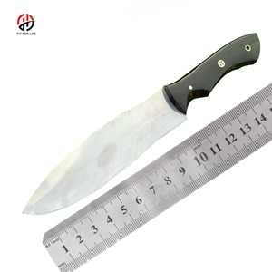 Couteaux en acier au carbone faits à la main à lame fixe avec logo personnalisé avec manche en bois d'olivier et fourreaux couteau - Product Image 4