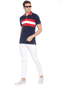 Polo en coton blanc à motif solide pour hommes, très bon marché, vente en gros, dernier modèle avec impression numérique, tissu tricoté - Product Image 4