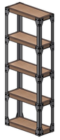Ensemble de mobilier moderne pour bureau à domicile et poste de travail avec étagères métalliques et coiffeuse, bureau en fer d'origine vietnamienne