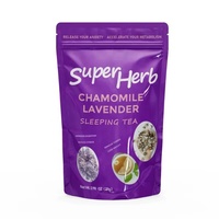 Thé Herbal Relaxant Personnalisé pour le Sommeil avec Lavande & Camomille, Marque Privée, Aide Instantanée au Sommeil Sans Sucre, Emballage Cadeau