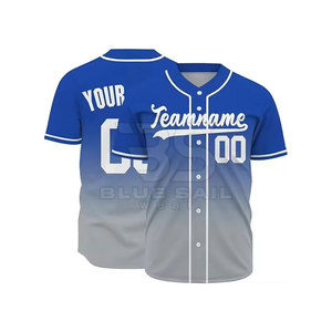 Camiseta de Béisbol con Botones, Camiseta de Béisbol de Color Sólido, Venta Directa de Fábrica, Camiseta de Béisbol de Manga Corta - Product Image 3