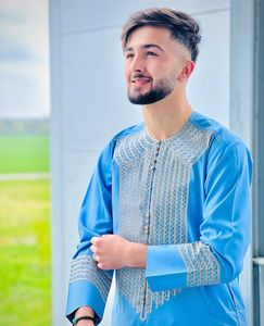 Robe afghane moderne brodée respirante grande taille pour hommes, fabricant en gros OEM, ensembles de costumes pour occasions culturelles pour hommes - Product Image 6