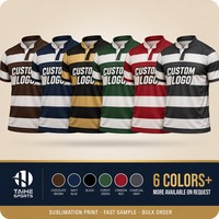 Kaos Jersey Rugby Sublimasi Custom Lengan Pendek Pria Remaja Seragam Olahraga Tim Latihan Kaos Jersey Rugby