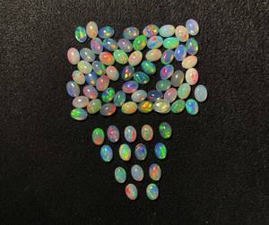 AAA คุณภาพ IGI ได้รับการรับรองจากธรรมชาติโอปอลโอปอลทรงไข่ Cabochon 3-8มม. เครื่องประดับโอปอลสีแดงทำให้อัญมณีหลายไฟหลวม - Product Image 5