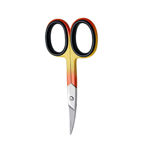 Poignée de couleur personnalisée ciseaux à cuticules pour ongles lame incurvée pour salons de beauté avec pointe pointue en acier inoxydable avec finition polonaise - Product Image 6