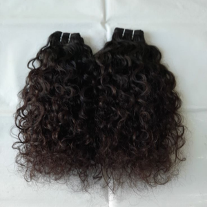 ผมแท้จากอินเดีย เกรด 12A แบบ Remy ไม่ผ่านการแปรรูป 100% เรียงเกล็ดผม  แบบดิบ  ถักเย็บสองชั้น  ขายส่งเป็นมัด สำหรับต่อผม - Product Image 2