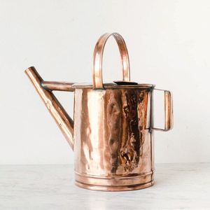 Shiny Copper Round Watering Can with Loop <b>Handle</b> and <b>Long</b> Narrow Spout <b>for</b> Home Plant Watering - Product Image 5