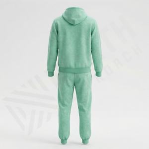 Survêtement personnalisé en couleur délavée à l'acide pour hommes, de haute qualité, personnalisable, respirant, style hivernal, tenue de sport, de fitness, de jogging - Product Image 2