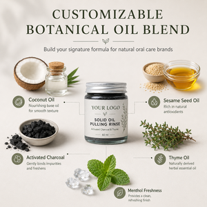 Enjuague Bucal Sólido de Aceite de Coco y Sésamo con Carbón Activado y Tomillo, Marca Privada, OEM, ODM - Product Image 2