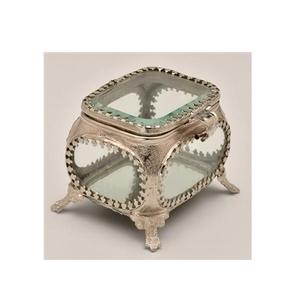 Boîte à bijoux antique en verre et laiton Design personnalisé Art indien INC Exportateur de gros - Product Image 4