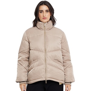 Ropa de moda Diseño personalizado Cremallera completa Diseño de cuello pesado de alta calidad Palangre Baggy Winters Warm Chaquetas de mujer - Product Image 1