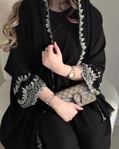 Wholesale Custom Long Silk Anti-Wrinkle Handmade Abaya Dubai <b>Muslim</b> <b>Dress</b> Luxury Stylish <b>Women</b> Modest Fashion Satin - Product Image 3
