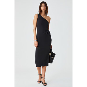 ETHIQUET BERINS Women's Asymmetric Neck Regular Sleeveless <b>Dress</b> - Product Image 1