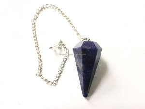 Pendule en cristal SODALITE naturel avec chaîne pour REIKI, méditation de guérison, pendule en cristal pour énergie, vente d'usine - Product Image 6