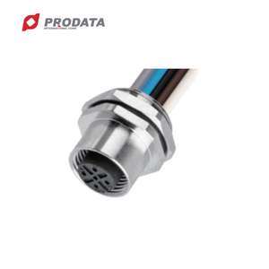 M12 femelle IP67 Protection a Code connecteur de panneau de fil à monter à l'avant accessoire de câble automobile à souder - Product Image 5