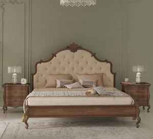 <b>Rustic</b> Handmade Wooden Platform <b>Bed</b> King Size Hand Carved Solid Wood top quality best Bedroom Furniture with Storage - Product Image 4