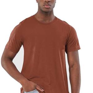 Ropa transpirable de algodón 100% para hombre, camisetas con tela suave, camisas clásicas de manga corta con cuello redondo para ropa informal de verano - Product Image 4
