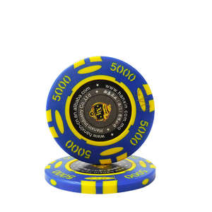 Fichas de póquer de arcilla de 14GM de calidad de Casino con logotipo personalizado y denominación de calcomanía interna de color con diseño y estilo únicos - Product Image 5