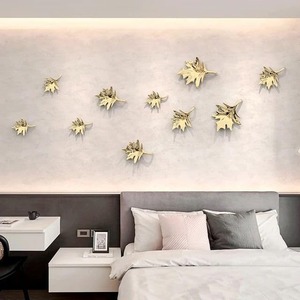 Mini <b>Leaf</b> Metal <b>Wall</b> Art High Quality Good Looking Home <b>Decor</b> Hanging <b>Wall</b> Art Metal in Brass Aluminum Iron Art - Product Image 2