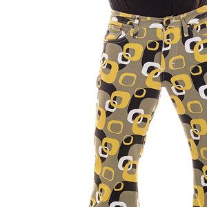 Pantalon décontracté évasé pour homme, imprimé sur mesure, 100 % coton de haute qualité, infroissable, avec cordon de serrage - Product Image 6