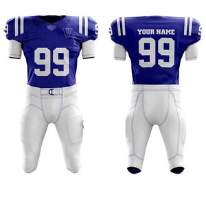 2025 maillots et uniformes de football américain personnalisés entièrement personnalisés Techniques imprimées par sublimation à manches courtes élégantes - Product Image 3