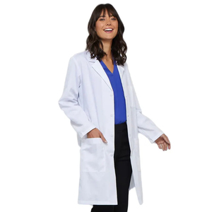 Bata de laboratorio de hospital personalizable uniforme médico profesional de manga larga unisex OEM de fábrica - Product Image 2