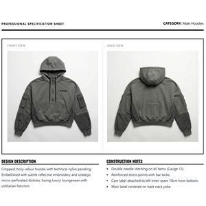 Sweat à capuche pour homme, poids lourd, 500 g/m², polaire en polyester/coton, velours français, design tendance, pull à capuche, broderie, ample, régulier, hiver - Product Image 6