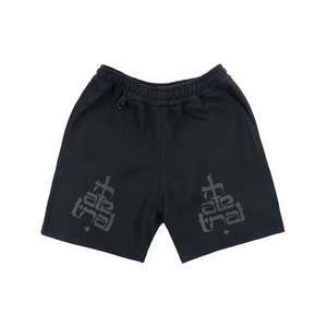 Pantalones cortos para hombre con estampado de pantalla, moda callejera, pantalones cortos para hombre con bolsillos, venta al por mayor, ropa de calle informal para hombre, pantalones cortos negros - Product Image 2