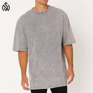 Acid Wash T-Shirt Hombres Oversized Heavyweight T-Shirt's New Arrivals Venta al por mayor Logotipo personalizado Heavy Weight T Shirt Casual Streetwear - Product Image 2