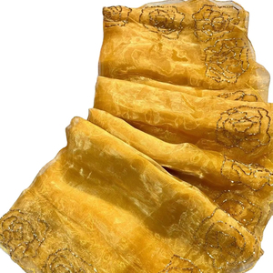 Tự thêu moti & đá làm việc đồng bằng & sang trọng nhìn mùa hè thoải mái một phút draped Saree thời trang với cùng một áo mảnh - Product Image 1