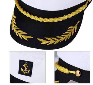 Vintage adult <b>Navy</b> <b>Hat</b> Adjustable Yacht and Boat Skipper Caption <b>Hat</b> Funny Sailor <b>Hat</b> - Product Image 3