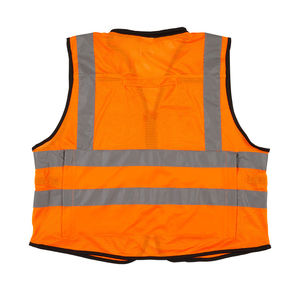 Gilet de sécurité haute visibilité multifonctionnel respirant à séchage rapide, grande taille, certifié CE, avec fermeture éclair réfléchissante, gilet de travail - Product Image 4