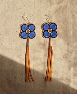 2025 nuevos pendientes de gota de verano con cuentas de semillas de diseño de flores clásicas simples para mujeres estilo de moda para bodas - Product Image 4