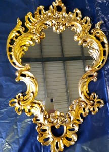 Miroir mural en laiton vintage : Décoration ornée victorienne - Product Image 3