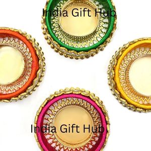 Porte-bougies multicolore Diwali Diyas Diwali Cadeau Décoration intérieure Diwali Décor Bougeoirs Photophore - Product Image 4