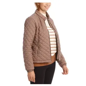Manteau matelassé d'hiver Vintage pour femmes techniques imprimées tricotées bureau dames vêtements d'extérieur chauds mode doublure matériel Nylon - Product Image 6