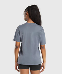 OEM/ODM 100% algodón 320 GSM Jersey peso pesado ajuste holgado manga corta Camiseta secado rápido transpirable Color sólido gimnasio desgaste camiseta - Product Image 2