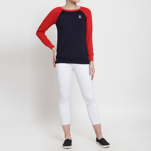Tous les sweatshirts à col ras du cou pour femmes Raglan brodé Terry 300g Poids du tissu Impression numérique Hiver Casual Manches complètes - Product Image 1
