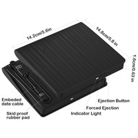 Unidad Externa USB 3.0 Tipo C de Alta Calidad, Reproductor de CD/DVD Portátil, Grabador para Laptop y Computadora de Escritorio, Plug & Play para Windows, Mac y Linux