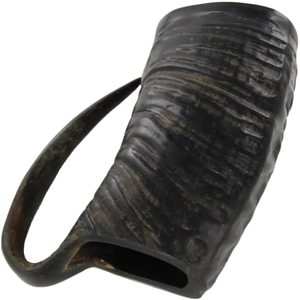 Tasse de corne de vin Viking de buffle d'eau tasse de corne de buffle de bière de vin sculpté base de tasse de corne à boire et produit naturel - Product Image 4