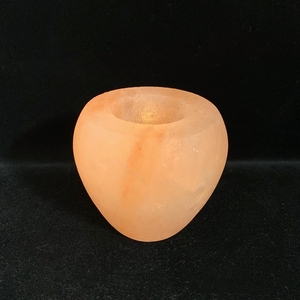 Bougeoir à bougie chauffe-plat en sel naturel de l'Himalaya sculpté à la main Style de fleur rose Artisanat écologique - Product Image 5